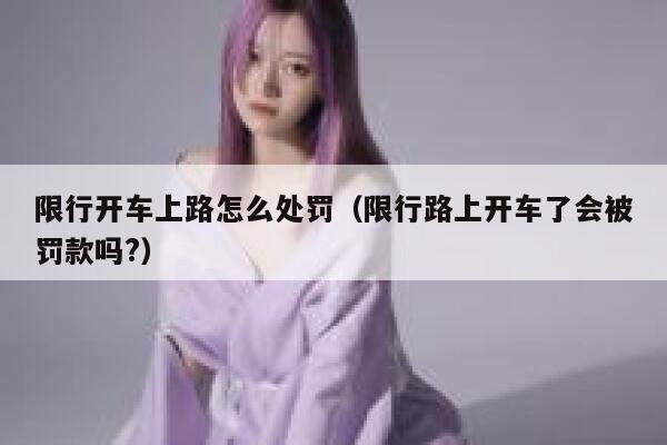 限行开车上路怎么处罚（限行路上开车了会被罚款吗?） 第1张
