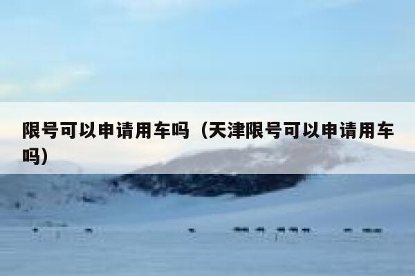 限号可以申请用车吗（天津限号可以申请用车吗） 第1张