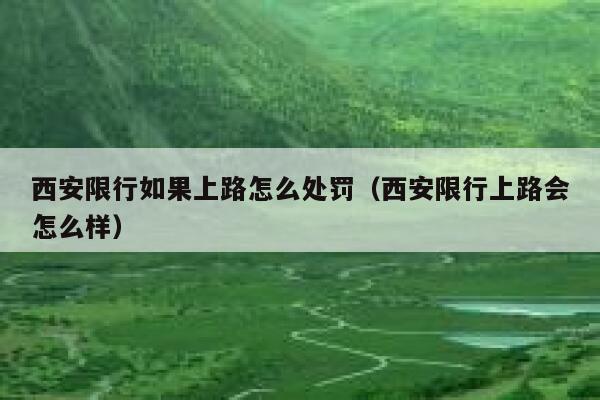 西安限行如果上路怎么处罚（西安限行上路会怎么样） 第1张