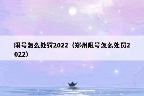 限号怎么处罚2022（郑州限号怎么处罚2022） 第1张