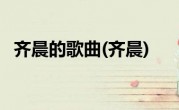 齐晨的歌曲(齐晨)