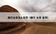 限行北京怎么处罚（限行 北京 处罚）