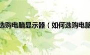 如何选购电脑显示器（如何选购电脑）