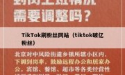 TikTok刷粉丝网站（tiktok破亿粉丝） 