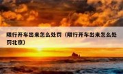 限行开车出来怎么处罚（限行开车出来怎么处罚北京） 