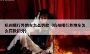 杭州限行外地车怎么罚款（杭州限行外地车怎么罚款扣分）