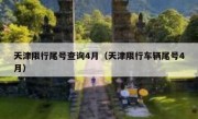 天津限行尾号查询4月（天津限行车辆尾号4月） 
