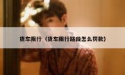 货车限行（货车限行路段怎么罚款） 