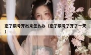 忘了限号开出来怎么办（忘了限号了开了一天）