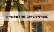 为什么今日不限行（为什么今天不限行） - 高通咨询
