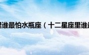 十二星座里谁最怕水瓶座（十二星座里谁最怕鬼）