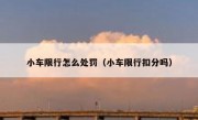 小车限行怎么处罚（小车限行扣分吗）