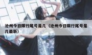 沧州今日限行尾号是几（沧州今日限行尾号是几最新） 