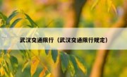 武汉交通限行（武汉交通限行规定） 