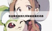 包含限号拍到几天知道结果的词条 