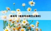单双号（单双号日期怎么算的） 