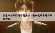衡水今日限行尾号是多少（衡水机动车尾号限行查询） 