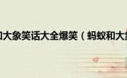 蚂蚁和大象笑话大全爆笑（蚂蚁和大象）