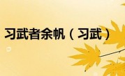 习武者余帆（习武）