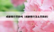 成都限行罚款吗（成都限行怎么罚款的） 