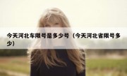 今天河北车限号是多少号（今天河北省限号多少）