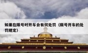 如果在限号时开车会有何处罚（限号开车的处罚规定） 