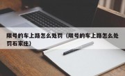 限号的车上路怎么处罚（限号的车上路怎么处罚石家庄） 
