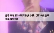 违章停车第38条罚款多少钱（第38条违章停车扣分吗） 