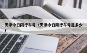 天津今日限行车号（天津今日限行车号是多少） 