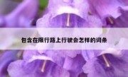 包含在限行路上行驶会怎样的词条