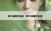 单行道限时标志（单行线限时标志） 