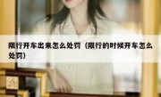 限行开车出来怎么处罚（限行的时候开车怎么处罚） 