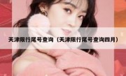 天津限行尾号查询（天津限行尾号查询四月） 