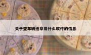 关于查车辆违章用什么软件的信息