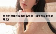 限号的时候开车有什么处罚（限号开车的处罚规定） 