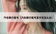 汽车限行尾号（汽车限行尾号是字母怎么办） - 高通咨询