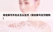 保定限号开出去怎么处罚（保定限号处罚规则） 