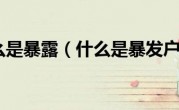 什么是暴露（什么是暴发户）