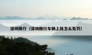深圳限行（深圳限行车辆上路怎么处罚） 