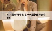 2020最新限号表（2020最新限号表宁晋） - 高通咨询