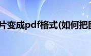 如何把图片变成pdf格式(如何把图片变成线条图)