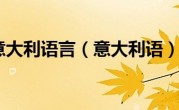 意大利语言（意大利语）