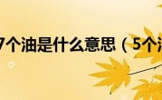一般说的7个油是什么意思（5个油是什么意思）