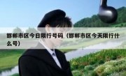 邯郸市区今日限行号码（邯郸市区今天限行什么号） 