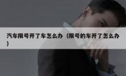 汽车限号开了车怎么办（限号的车开了怎么办） 