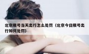北京限号当天出行怎么处罚（北京今日限号出行如何处罚） 