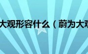 蔚为大观形容什么（蔚为大观）