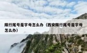 限行尾号是字母怎么办（西安限行尾号是字母怎么办） 