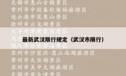 最新武汉限行规定（武汉市限行） 