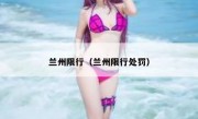 兰州限行（兰州限行处罚） 